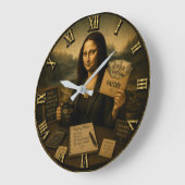 Payday Funny Mona Lisa Gift for Coworkers ラージ壁時計 (傾斜)