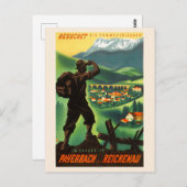 Payerbach Reichenau Austria Vintage Poster 1938 ポストカード (正面/裏面)