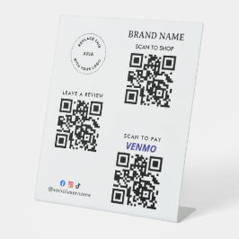 Payment | Company Logo,Website All in One Qr Code 台座サイン