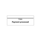 Payment Processed with Line for Date セルフインキングスタンプ (デザイン)