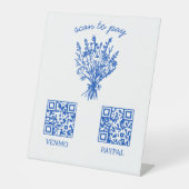 PAYMENT QR CODE 花屋さん 花農家の市場 台座サイン (正面)