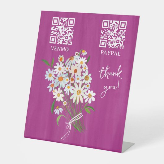 PAYMENT QR CODE 花屋さん 花農家の市場 台座サイン (正面)