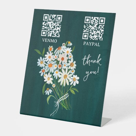 PAYMENT QR CODE 花屋さん 花農家の市場 台座サイン (正面)