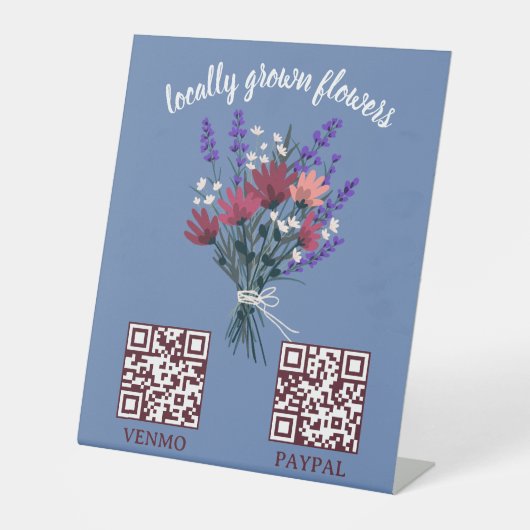 PAYMENT QR CODE 花屋 フラワー ファーマーズマーケット 台座サイン (正面)
