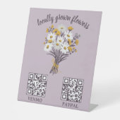 PAYMENT QR CODE 花屋 フラワー ファーマーズマーケット 台座サイン (正面)