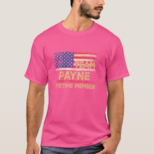 Payne姓シャツチームPayneライフタイムメンバー Tシャツ (正面)