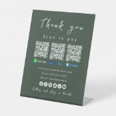 Paypalキャッシュアプリベンモフォレストグリーンに感謝 台座サイン (正面)