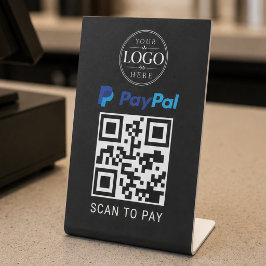 Paypalスキャンで支払う テーブルトップディスプレイ 台座サイン