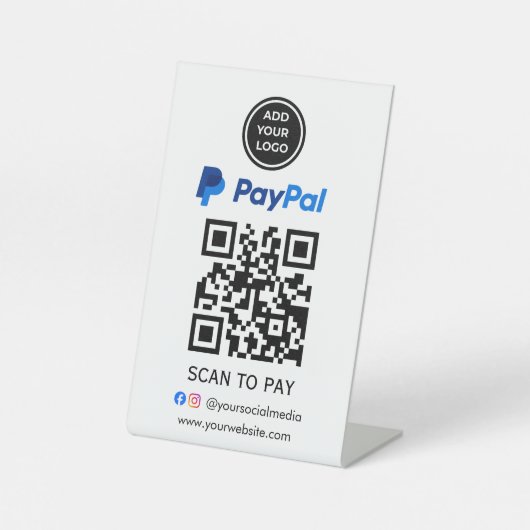 Paypal 支払いロゴ追加 スキャンして支払う サイン (正面)