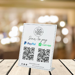 PayPal Cash App非接触型モバイル決済スクリプト 台座サイン