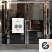 PayPal Cash App スキャンして支払うQRコードに事業者名を追加 ウィンドウサイン (オフィスドア)