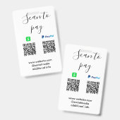 PayPal Cash App 支払い用QRコードにビジネス名を追加 バッジ (正面＆裏面)