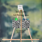 Paypal CashappスキャンしてQRを支払う追加ビジネス名lo アクリルサイン (ニュートラル)