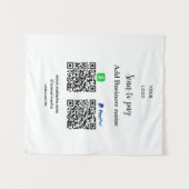 Paypal CashappスキャンしてQRを支払う追加ビジネス名lo タペストリー (正面(横))