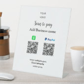 Paypal CashappスキャンしてQRを支払う追加ビジネス名lo 台座サイン (インサイチュ)