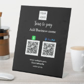 Paypal CashappスキャンしてQRを支払う追加ビジネス名lo 台座サイン (インサイチュ)