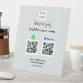 Paypal CashappスキャンしてQRを支払う追加ビジネス名lo 台座サイン (インサイチュ)