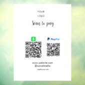 PayPal CashApp スキャンして支払うQRコードにビジネス名を追加 ウィンドウサイン (シート3)