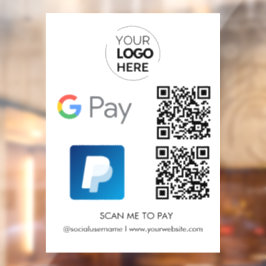 Paypal Google Pay QRコード支払 |スキャンして支払う ウィンドウサイン