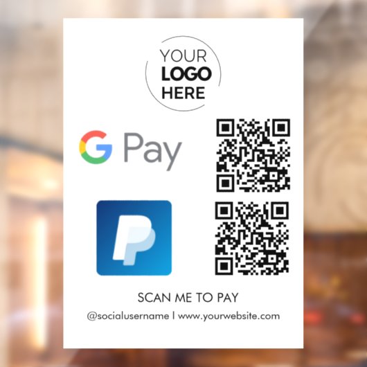 Paypal Google Pay QRコード支払 |スキャンして支払う ウィンドウサイン (シート2)