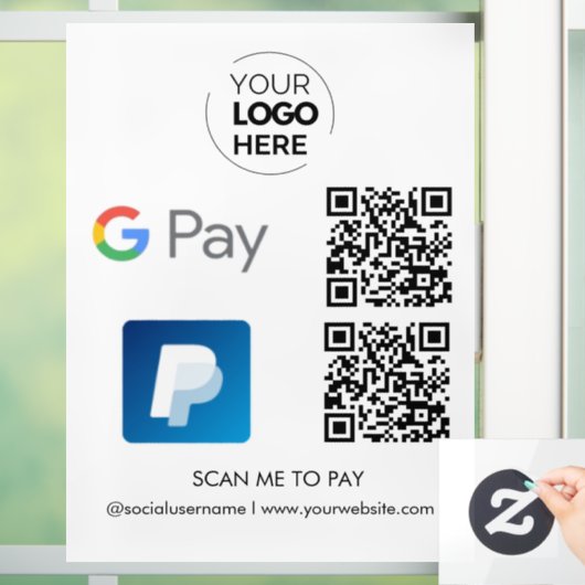 Paypal Google Pay QRコード支払 |スキャンして支払う ウィンドウサイン (ホーム)