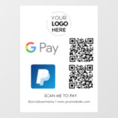 Paypal Google Pay QRコード支払 |スキャンして支払う ウィンドウサイン (シート)