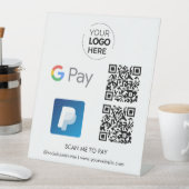 Paypal Google Pay QRコード支払 |スキャンして支払う 台座サイン (インサイチュ)
