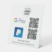 Paypal Google Pay QRコード支払 |スキャンして支払う 台座サイン (正面)