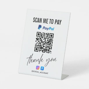 PAYPAL QRコードスキャンでお礼を支払う 台座サイン