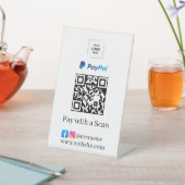 PayPal QRコードスキャン決済ビジネス用ペデスタルサイン 台座サイン (インサイチュ)