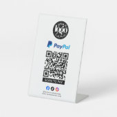 PayPal QRコードビジネス ロゴ スキャンして支払う 台座サイン (正面)