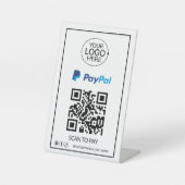 PayPal QRコード支払い追加ロゴソーシャルメディア 台座サイン (正面)