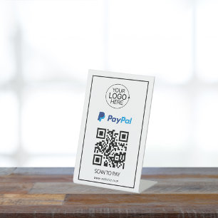 PayPal QRコード支払追加ロゴ非接触型 台座サイン