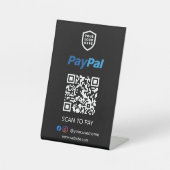 Paypal QRコード支払 |黒いスキャンで支払い 台座サイン (正面)