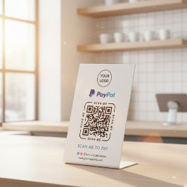 PayPal QRコード決済 | ビジネスロゴをスキャンして支払う 台座サイン