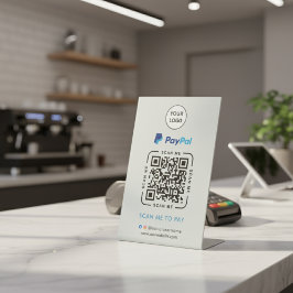Paypal QRコード決済 | ビジネスロゴをスキャンして支払う 台座サイン