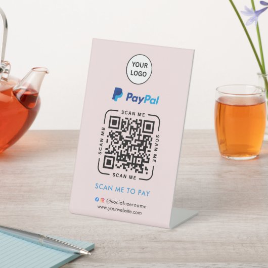Paypal QR Code Payment | Scan to Pay Business Logo 台座サイン (インサイチュ)