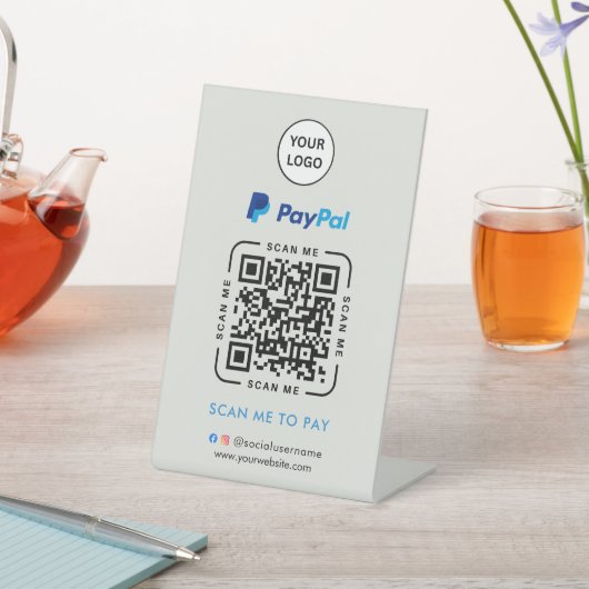 Paypal QR Code Payment | Scan to Pay Business Logo 台座サイン (インサイチュ)