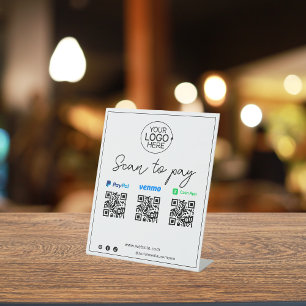 PayPal Venmo Cash Appモバイル決済スクリプト 台座サイン