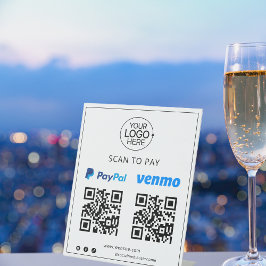 PayPal Venmo Cash App非接触型モバイル決済 台座サイン