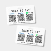 Paypal Venmo CashApp QRコード スキャンして支払う バッジ (正面＆裏面)