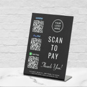 PayPal Venmo CashApp QRコード ロゴ スキャンして支払う 台座サイン