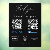 Paypal Venmo QRコードありがとうありがとう ウィンドウサイン (シート3)