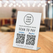 Paypal Venmo QRコードロゴ スキャンして支払う 台座サイン
