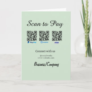 paypal venmo visa card scan to pay QR social media カード