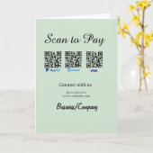 paypal venmo visa card scan to pay QR social media カード (黄色い花)