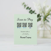 paypal venmo visa card scan to pay QR social media ポストカード (スタンド正面)