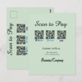 paypal venmo visa card scan to pay QR social media ポストカード (正面/裏面)