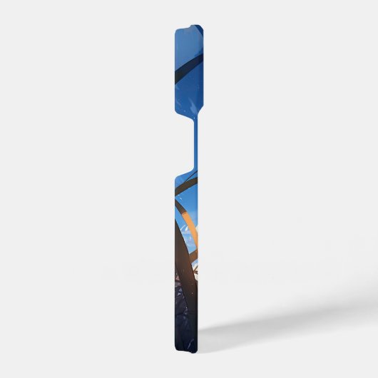 Paysage animé venteux iPhoneケース (右側面)