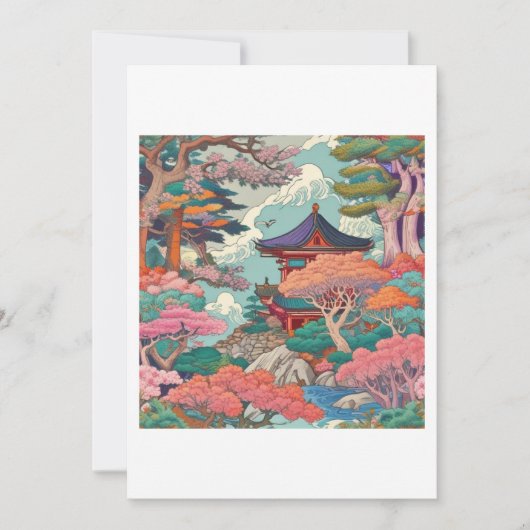 paysage asiatique 招待状 (正面)